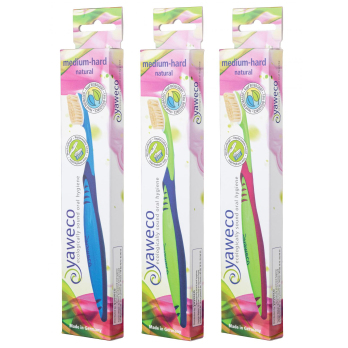 Zähne - Wechselkopf-Zahnbürste Naturborste medium/hard